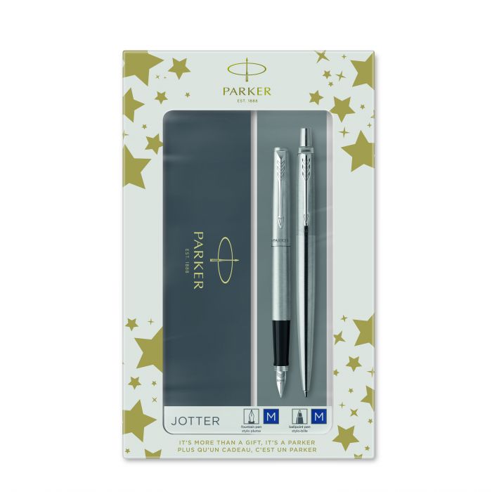 Σετ Δώρου Στυλό και Πένα Parker Jotter Stainless Steel CT Duo