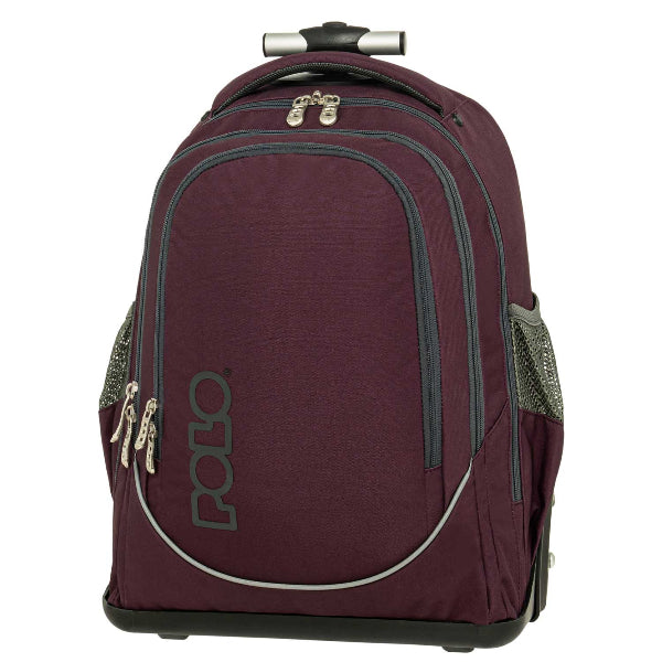 Σχολική Τσάντα Trolley Cart Μελιτζανί