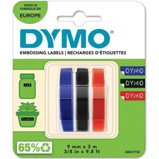 Ταινίες Ετικετογράφου DYMO Embossing Pack 9mm Σετ 3 χρωμάτων