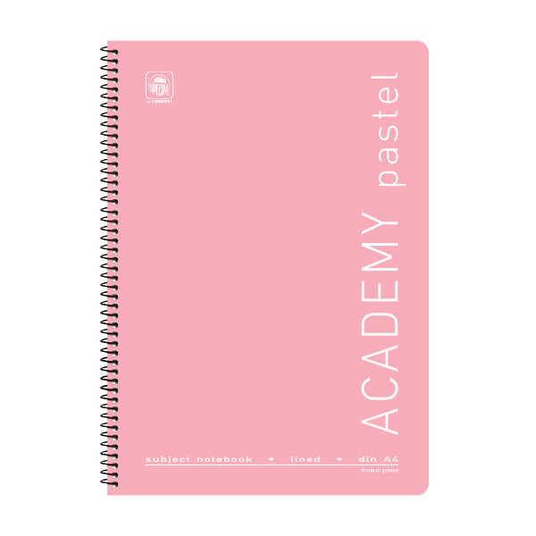 Τετράδιο Σπιράλ Α4 Academy Pastel 2 Θεμάτων