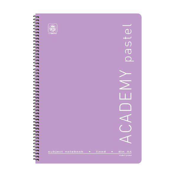 Τετράδιο Σπιράλ Α4 Academy Pastel 2 Θεμάτων