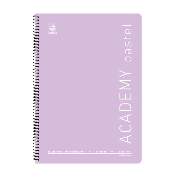 Τετράδιο Σπιράλ Α4 Academy Pastel 2 Θεμάτων