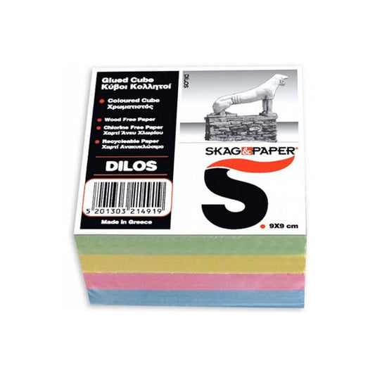Χαρτάκια Κύβου Χρωματιστά Skag 90x90mm 650 Φύλλα