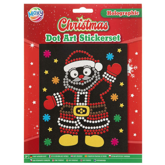 Χριστουγεννιάτικο Holographic Dot Sticker Set Άι Βασίλης