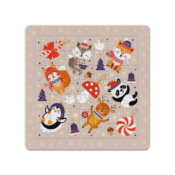 Χριστουγεννιάτικο Παζλ 49 Κομμάτια Xmas Frame Cute Animals