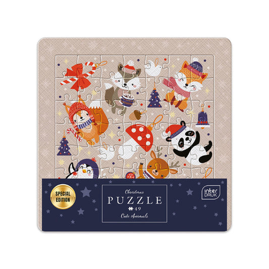 Χριστουγεννιάτικο Παζλ 49 Κομμάτια Xmas Frame Cute Animals