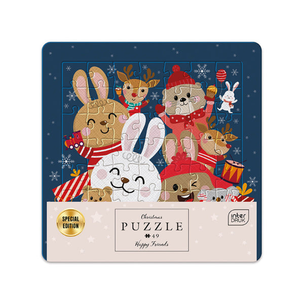 Χριστουγεννιάτικο Παζλ 49 Κομμάτια Xmas Frame Happy Friends
